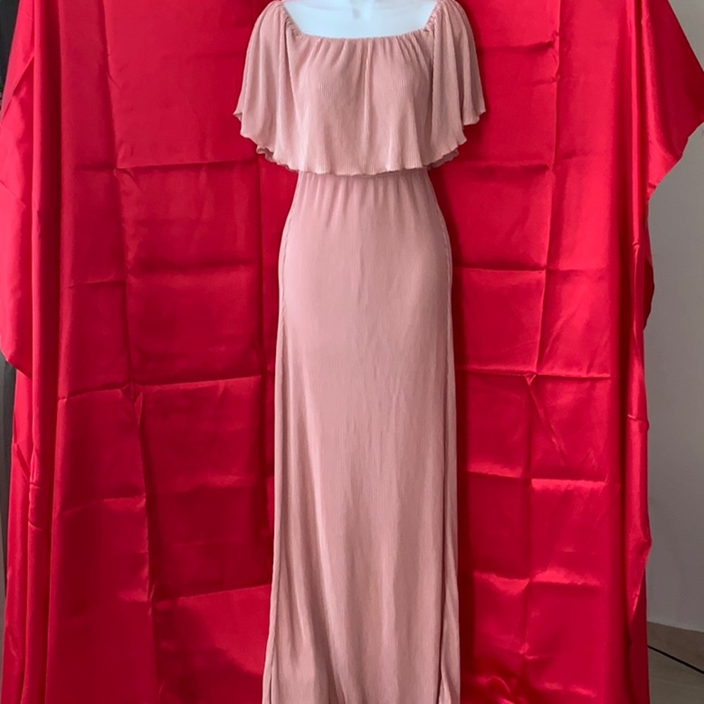 Long dress, color pink, size S, perfect for Christmas